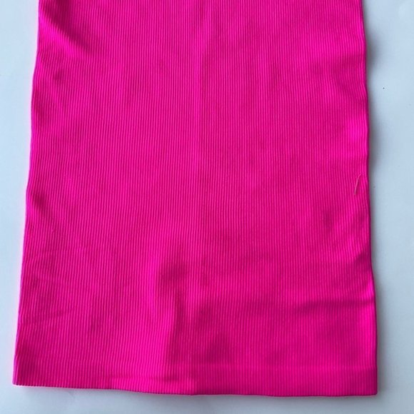 Hot Pink Stretchable Ribbed Tank Top - Picture 8 of 9